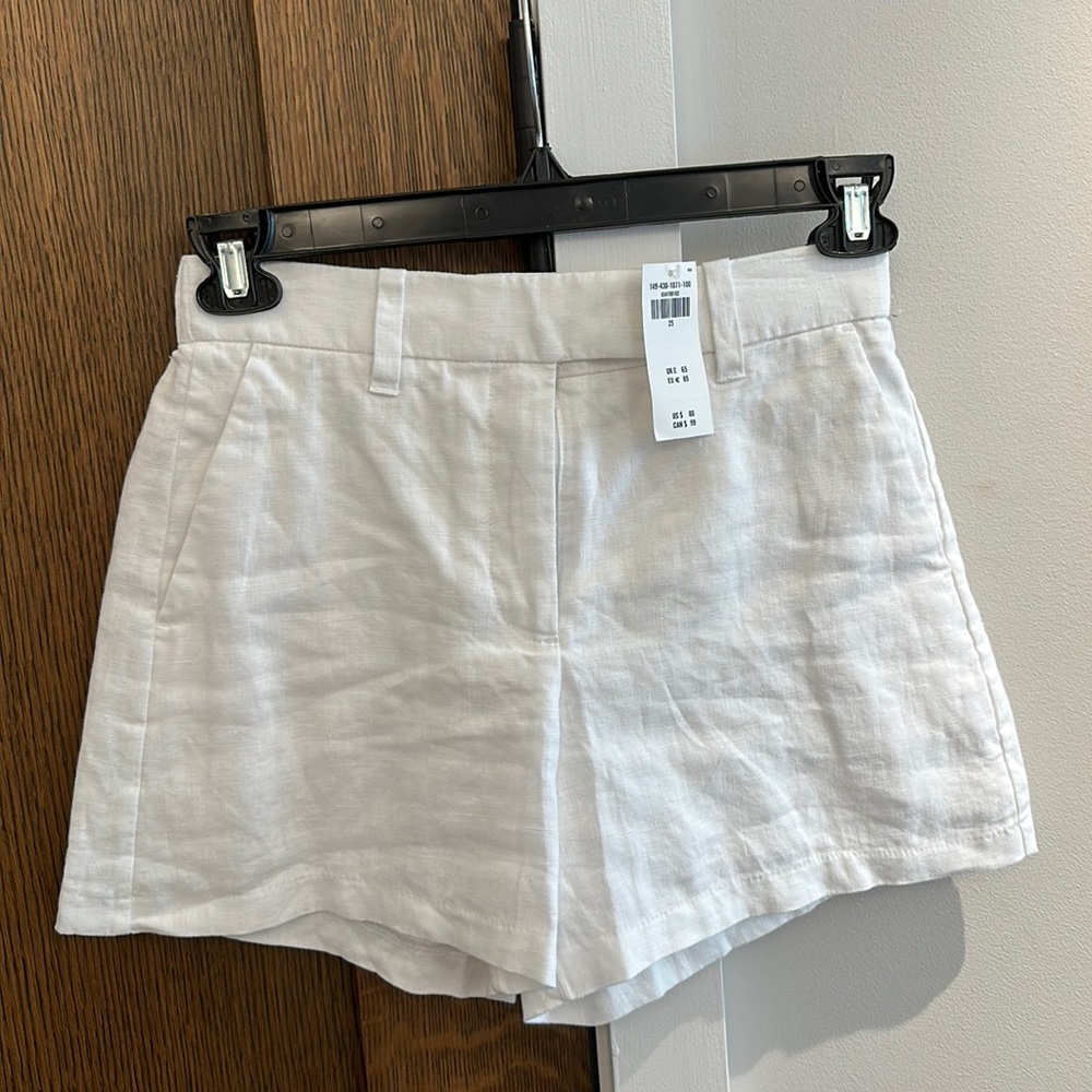 Abercrombie & Fitch Premium Linen Tailored Shorts